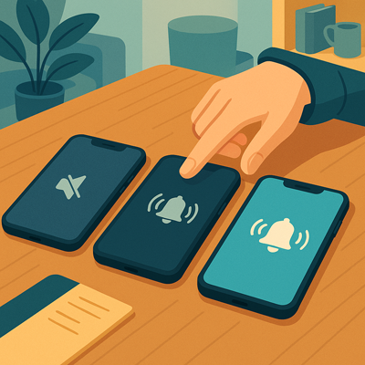 Phone switching between Silent, Vibrate, and Normal modes