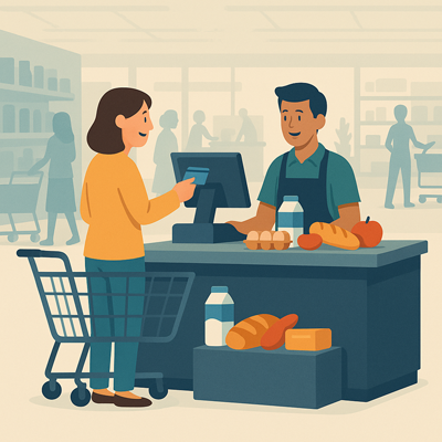 Supermarket Checkout analogy for Unit of Work Pattern